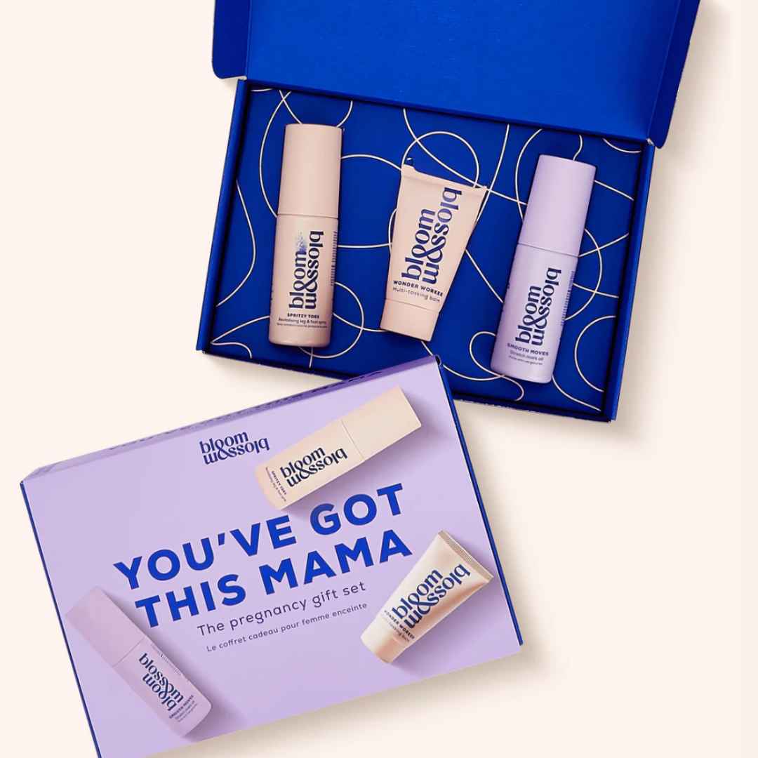 Skincare trio in a blue gift box